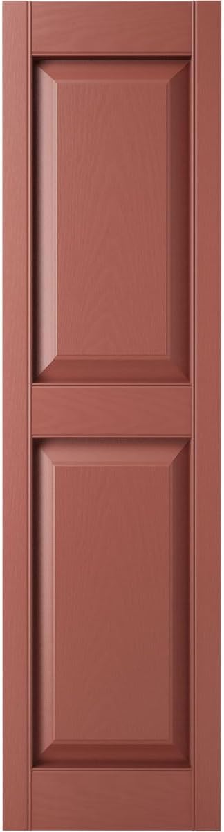 Mid America 00021247002 Standard Size Williamsburg Double Panel Vinyl Shutters, w/Installation Shutter-Lok's & Matching Screws (Per Pair), 002, 12"W x 47"H, Black