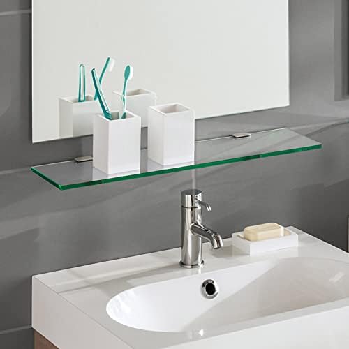 Fab Glass and Mirror Glass Shelf 8" X 30" Clear