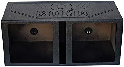 QPower QBOMB15VSQ QBOMB 15 Inch Center Vented Dual Ported Subwoofer Enclosure Speaker Box for Car Audio Sound Systems, Square