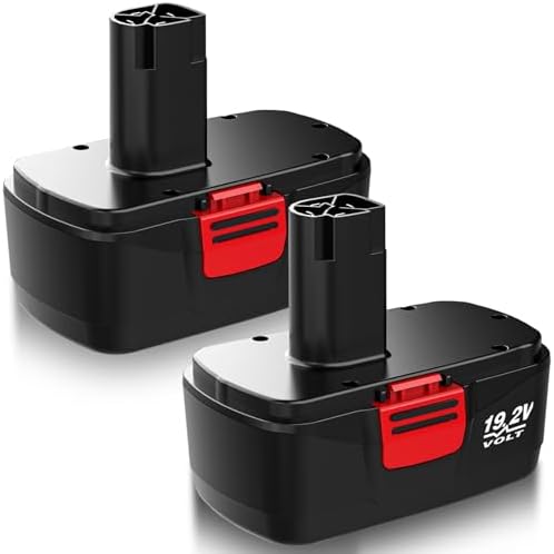 3.6Ah Ni-MH Replacement for Craftsman 19.2V Battery (2PC) | Compatible with Craftsman C3 DieHard 130279005 130279003 130279017 315.113753 315.115410 315.11485