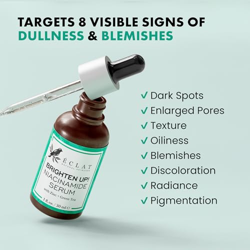 Eclat Skincare Vitamin C Serum - Skin Care for Dark Spots, Vitamin C Serum for Face with Hyaluronic Acid, Ferulic Acid, & Vit E - Anti Aging and Skin Brightening Vit C Formula for Face Care 1 Fl Oz