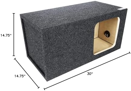 Atrend Bbox Single Vented 15 Inch Subwoofer Enclosure Engineered for Kicker Solo-Baric Model L5 & L7 Subwoofers - Car Subwoofer Boxes & Enclosures & Subwoofer Box Improves Audio Quality, Sound & Bass