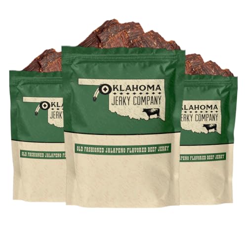 Old Fashioned Hickory Beef Jerky - No Frills Tough and Old Style Dry Beef Jerky - All Natural, Gluten Free, No Added Preservatives and No Added MSG, Healthy Protein Snacks, 2 oz (Pack of 3)