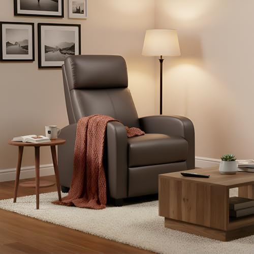 FDW | Recliner Chair | with 2 Point Massage Function | Black, PU Leather