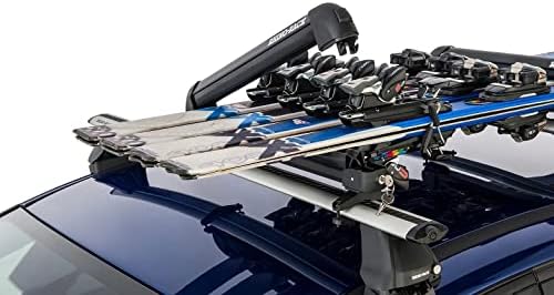Rhino-Rack Carrier for Skis, Snowboards, Fishing Rods, Paddles, Skateboards, Water Skis, Wakeboard & More, Universal Mounting, Easy to Use, Locking, Lightweight & Heavy Duty, Suitable for All Vehicles