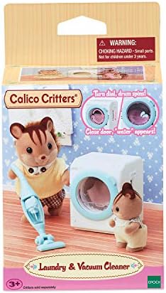 Calico Critters - Laundry & Vacuum Cleaner Set - Dollhouse Furniture &