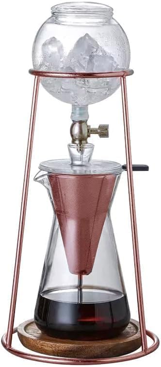 NISPIRA Luxury Ice Cold Brew Dripper Coffee Maker in Stainless steel, 600 ml Copper