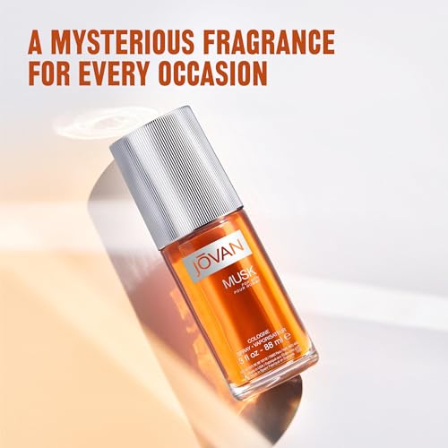 Jovan Musk for Men Eau de Cologne Spray 3 fl oz (Pack of 1), Notes of Carnation, Lavender, and Amber, Men's Fragrance, Long Lasting, Everyday Fragrance, Travel Size