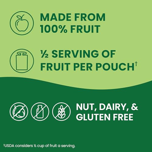 GoGo squeeZ No Sugar Added Applesauce, Apple Apple, 3.2 oz, 48 Count | Kids on the go fruit snack made with applesauce & fruit puree; 3.2 oz pouches, gluten and nut free, recloseable cap, BPA-free