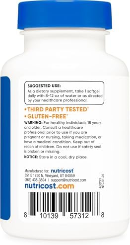 Nutricost Vitamin D3 (10,000 IU) 240 Softgels, GMO-Free, Potent | Gluten Free Vitamin D