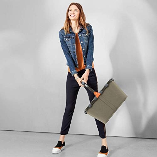 Reisenthel Carrybag Green Olive - Sturdy Shopping Basket With Lots Of Storage Space And Practical Inner Pocket - Elegant And Water-Repellent Design