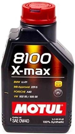 Motul MTL104531 8100 0w40 x-Max Oil1 Liter, 1 Large, 1 Pack
