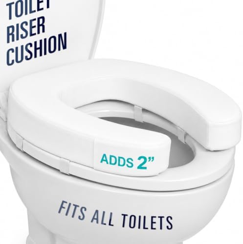 Vive Toilet Seat Cushion (Soft Cushioned Foam) - Easy Clean Soft Padded