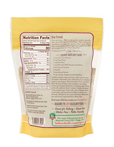 Bob's Red Mill Hazelnut Flour/Meal Natural, 14oz (Pack of 4) - Non GMO, Gluten Free, Vegan, Paleo Friendly, Keto Friendly, Kosher