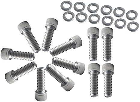 Stainless Steel SBF Valve Cover Bolts Kit Compatibel with Small Block Ford 260 289 302 351W 5.0L