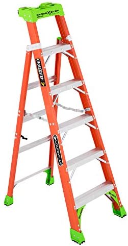Louisville Ladder 4-foot Fiberglass Cross Step Ladder, 300-Pound Load Capacity, Type IA, FXS1504