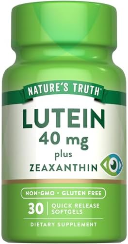 Nature's Truth Lutein and Zeaxanthin Supplement | 40mg | 30 Softgels