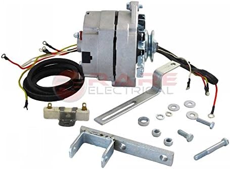 RAREELECTRICAL New Alternator Conversion Kit Compatible With Ford Naa | Golden Jubilee 501 641 651 681 701 841 851 881 901 Tractor 12V 75A One-Wire
