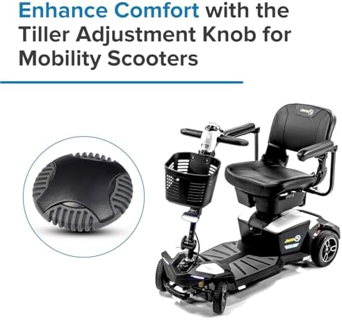 Tiller Adjustment Knob for Pride, Go-Go, and Jazzy Mobility Scooters - Replacement Knobs for GOGO Elite Traveller and Ultra X, Jazzy Zero Turn