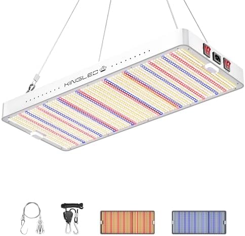 KingLED KP1000 Grow Light for Indoor Plants, Full Spectrum Plant Grow Light | 100W Dimmable LED Growing Light with Veg & Bloom Mode, High PPFD Plant Lamp for Indoor Seed Starting, Fits 2x2/2x3 Grow Tent