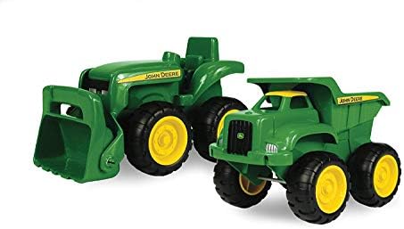 TOMY John Deere Vehicle Set - Includes Dump Truck Toy and Tractor Toy with Loader - Kids Outdoor Toys - Kids Construction and Sandbox Toys - 6
