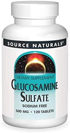 Source Naturals Glucosamine Sulfate, Sodium-Free, for Joint Support, 500 mg - 120 Tablets
