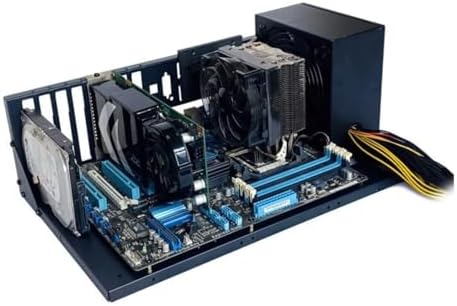 DIY Computer Case PC Frame Desktop Chassis Stackable Rack Stand Open Air case Supports ATX ITX MacroATX E-ATX X79 X99 Motherboard, can be Stacked up to 10 Layers