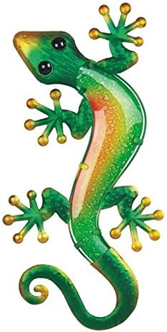 StealStreet 23.75" Green and Yellow Lizard Metal Wall Plaque Interior Decor