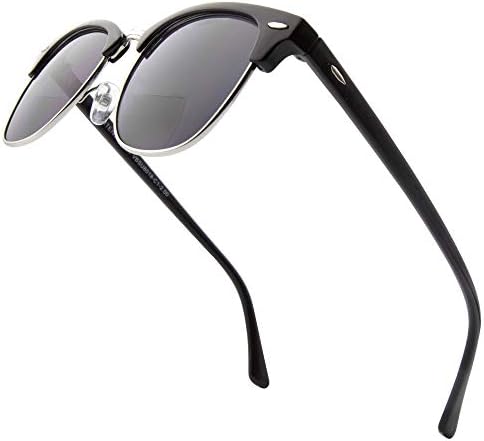 VITENZI Bifocal Sunglasses for Men Women Semi Rimless Reading Sun Tinted Glasses with Readers - Tivoli