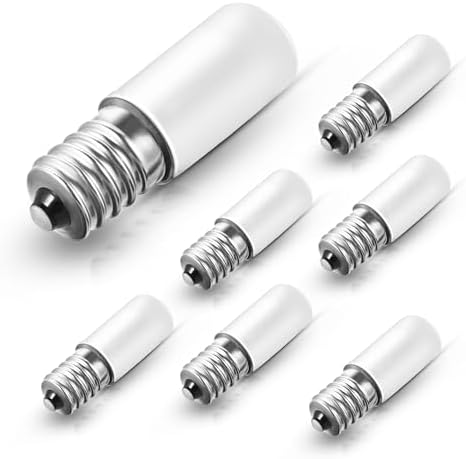 L LOHAS LED C7 S6 Night Light Bulb, Mini LED Bulb Candelabra E12 Base | 15 Watt Light Bulbs Equivalent(1.5W), Soft/Warm White 3000K LED, Small Light for Bedroom Salt Lamp(6 Pack)