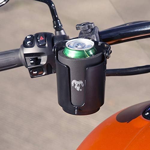 RAM MOUNTS Tough-Claw Cup Holder with B Size 1" Ball, Self-Leveling | Holds drinks up to 16 oz, clamps to handlebars and rails