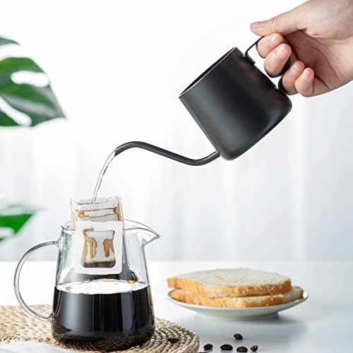 PARACITY Manual Coffee Grinder, Ceramic Burr, 2 Glass Jars, 11oz per Jar