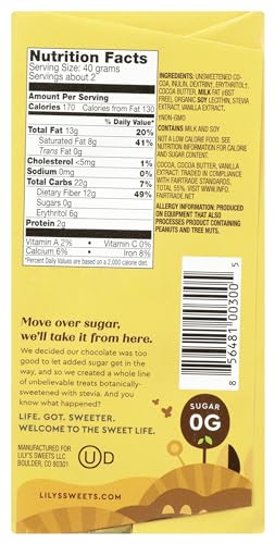 Lily's Crispy Rice Dark Chocolate (12x3 OZ)