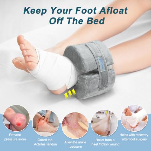 Foot Elevation Pillow Ankle Protector Support Elevated Foot Heel Pillow Elevator Feet Foam Wedge Leg Rest Post Surgery Pillow Bed Pressure Sore