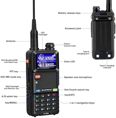 BAOFENG UV-5RM Ham Radio Handheld 10W Walkie Talkies Long Range 2 Way Radio | 2 Pack multi-band ham radio with 999CH, Chirp Prog cable