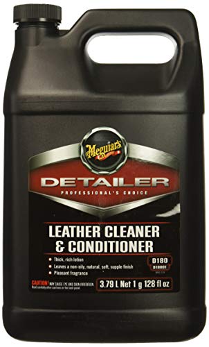 Meguiar’s Professional Leather Cleaner & Conditioner D18001 - 1 Gallon Leather Cleaner & Conditioner Specifically Formulated for Automotive