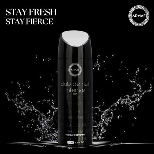 Armaf Club De Nuit Intense for Men Parfume Bodyspray Spray, 6.8 Ounce / 200 ml
