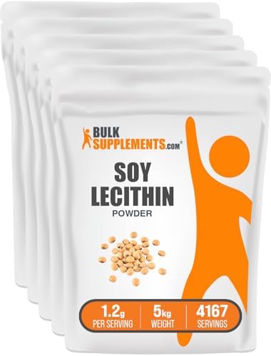 BulkSupplements.com Soy Lecithin Powder - Lecithin Supplement, Nutritional Supplement, Food Grade - Gluten Free, 1.2g per Serving, 250g (8.8 oz) (Pack of 1)