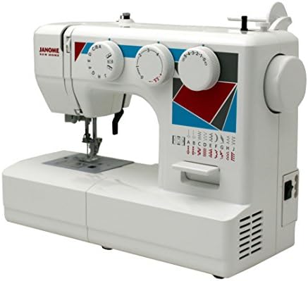 Janome MOD-19 Easy-to-Use Sewing Machine with 19 Stitches, Automatic Needle Threader and 5-Piece Feed Dogs,white