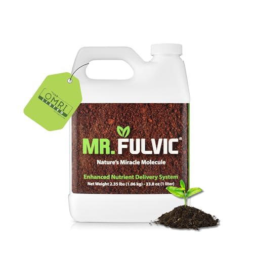 Mr. Fulvic Organic Fulvic Acid for Plants | Liquid Humic Soil Amendment & Nutrient Enhancer | Boosts Root Growth, Yield & Plant Health | Hydroponics