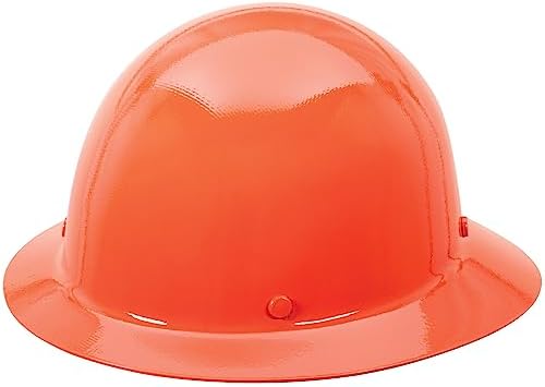 MSA Skullgard Full-Brim Hard Hat with Suspension - Non-Slotted Cap, Made of Phenolic Resin, Radiant Heat Loads up to 350F, Standard Size Hard Hat | Fas-Trac III Ratchet Suspension