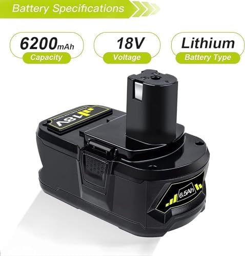 DTK Upgraded 2Packs P108 18V Battery Replacement for Ryobi 18V ONE+ Battery Fit P102 P103 P104 P105 P107 P109 P122 PBP002 PBP003 PBP004 PBP005