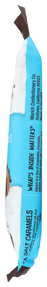 Marich Dark Chocolate Salted Caramels 2.1 Ounce Bag (Pack of 12)