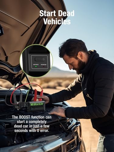 YESPER 12V Portable Car Jump Starter 1500A Motorcycle Battery Jump Pack | Supersafe Powerful Booster Jump Box Pocket Starter Pack(Up to 7L Gas and