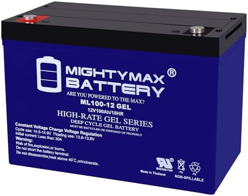 Mighty Max Battery ML55-12 GEL -12 Volt 55 AH, GEL Type, Internal Thread (INT) Terminal, Rechargeable SLA AGM Battery