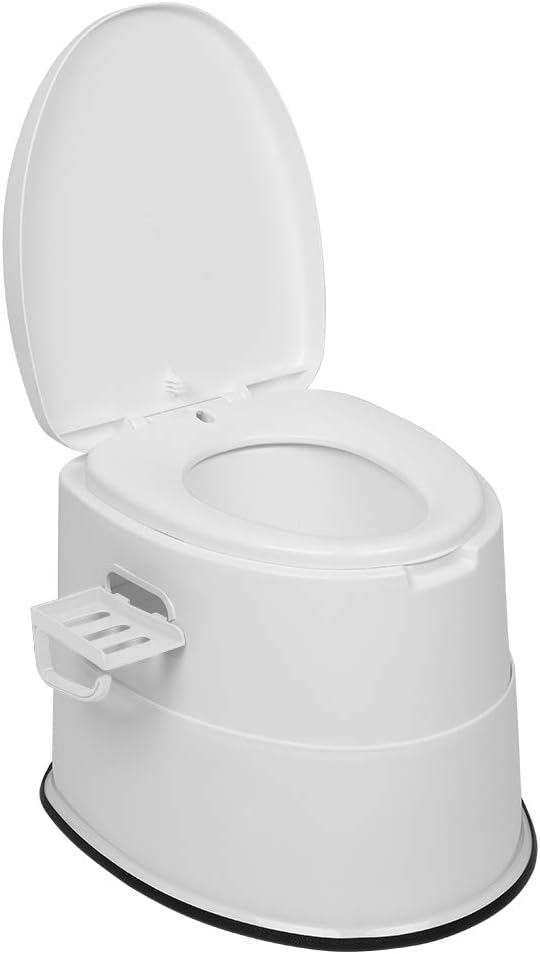 VINGLI Portable Toilet | Indoor Outdoor Commode w/Detachable Inner Bucket & Removable Paper Holder, Lightweight & Compact for Camping, Boat, Van