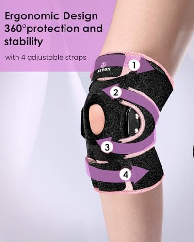 Lightweight Hinged Knee Brace for Meniscus Tear, Arthritis, ACL, MCL Pain – Adjustable 360° Wraparound Strap & Dual-Side Stabilizers for Maximum Knee Support & Injury or Surgery Recovery for Men and Women
