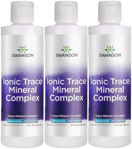 Swanson Concentrace Trace Mineral Drops 8oz-Complete Mineral Complex for Energy, Hydration, & Electrolyte Balance Over 72 High Absorption Ionic Minerals Such As Magnesium, Potassium, Calcium | For Energy, Hydration, and Electrolyte Balance over 72 High A…