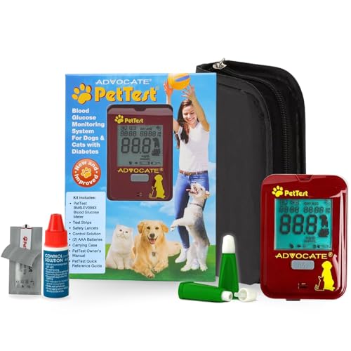 PetTest Genteel Glucose Monitor Kit for Dogs and Cats, Pain-Free Testing