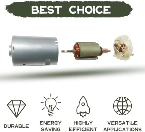 Highwild 6V Deer Feeder Motor Spinner Drive Kit, Universal Replacement Heavy-Duty 1/8" Shaft Motor for Game feeders, Hunting Feeders, Corn feeders